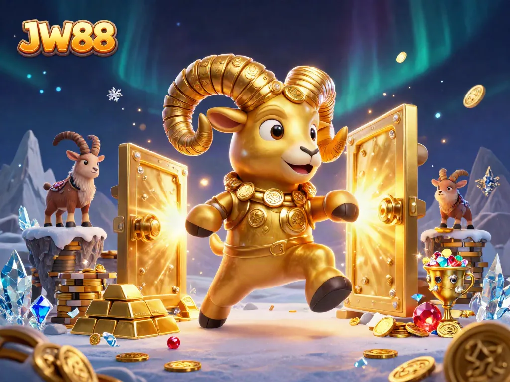 JW88 reveals an engaging 3D illustration depicting exciting golden casino elements and dynamic characters.