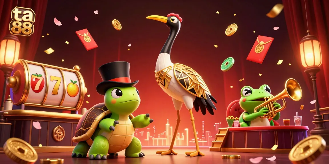 Engage with the ta 88 spirited casino scene, featuring vibrant characters and rich slot elements.