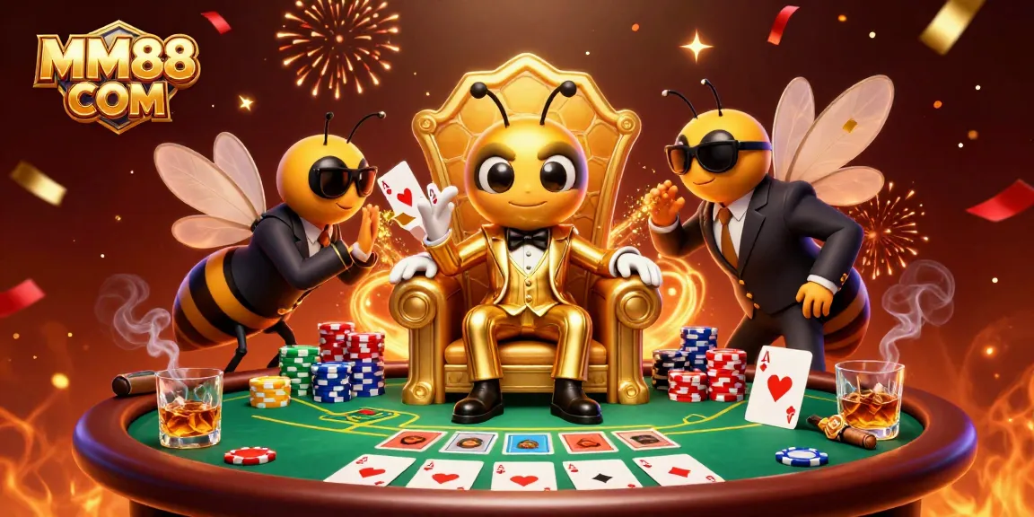 Engage in thrilling games at MM88 COM with colorful poker chips and betting excitement.