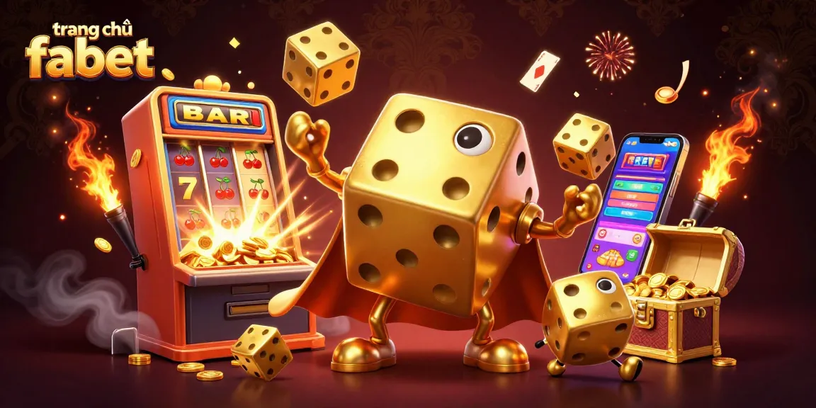 Engage with exciting games at trang chủ fabet, featuring a vibrant slot and dice scene.