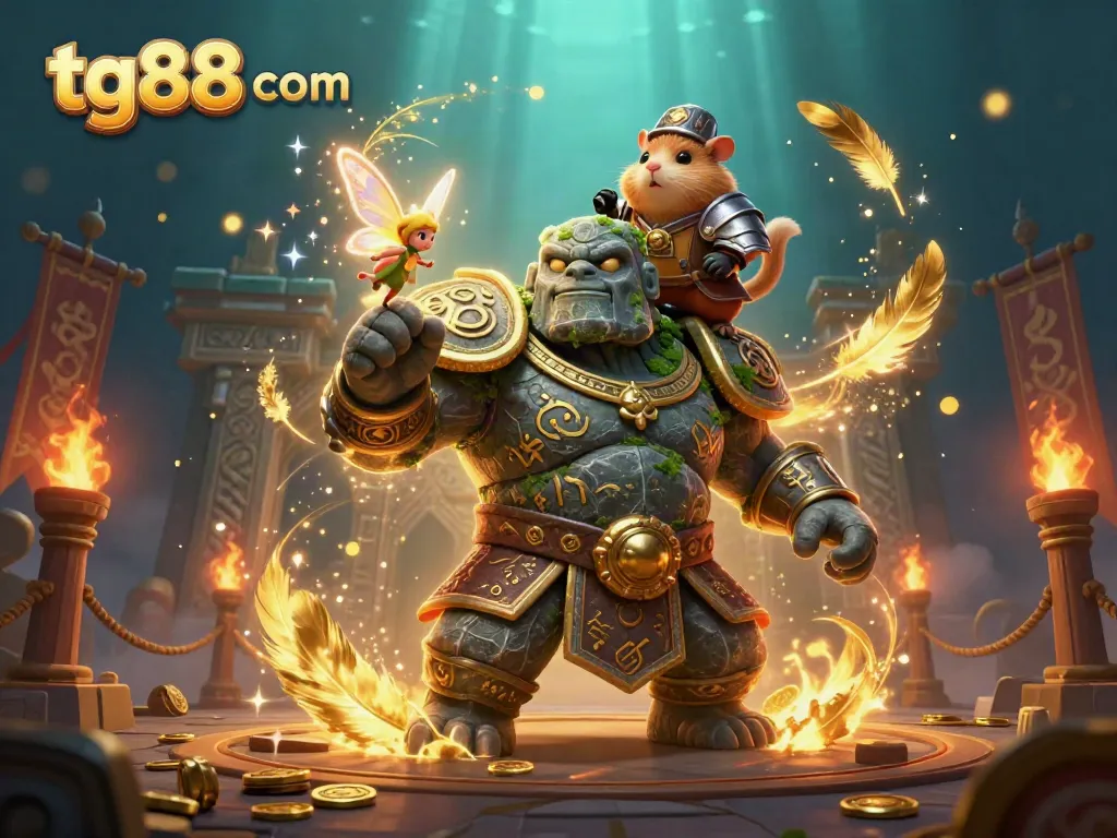 Experience thrilling gameplay at tg88 com with enchanting characters battling in a vibrant casino arena.