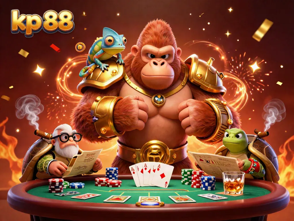 Experience thrilling gambling with kp 88 at a vibrant casino, featuring powerful characters and exciting games.