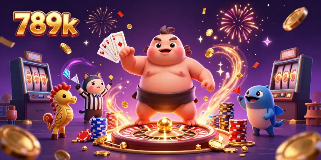Experience the vibrant 789k casino world with lively fish characters capturing the thrill of winnings.