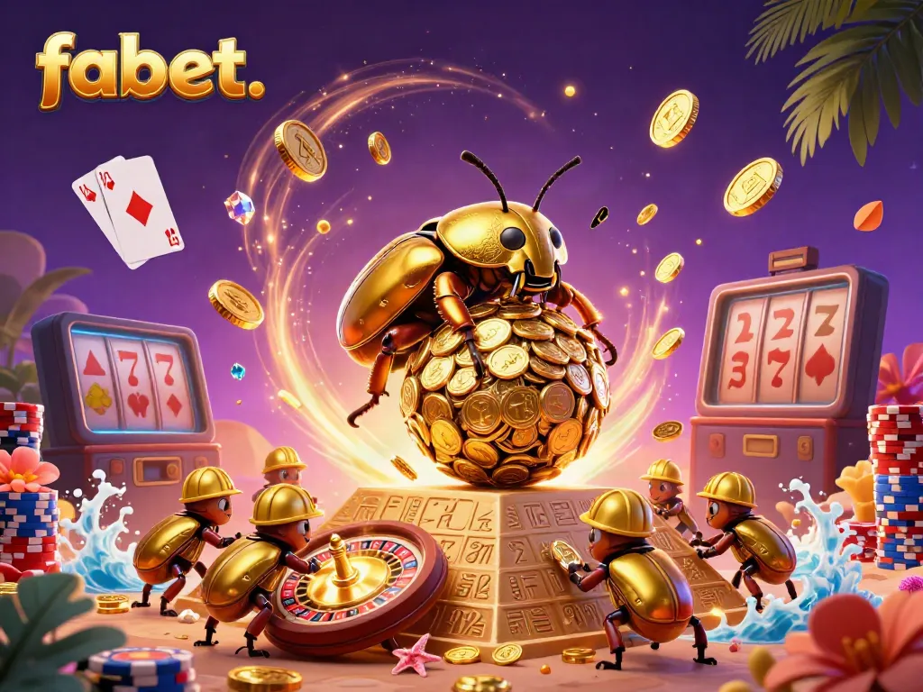 Spin the roulette and win big at fabet with golden coins and sparkling gems.