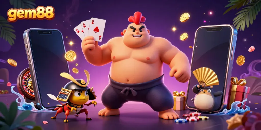 Experience gem88's dynamic casino world with powerful characters and engaging game elements.