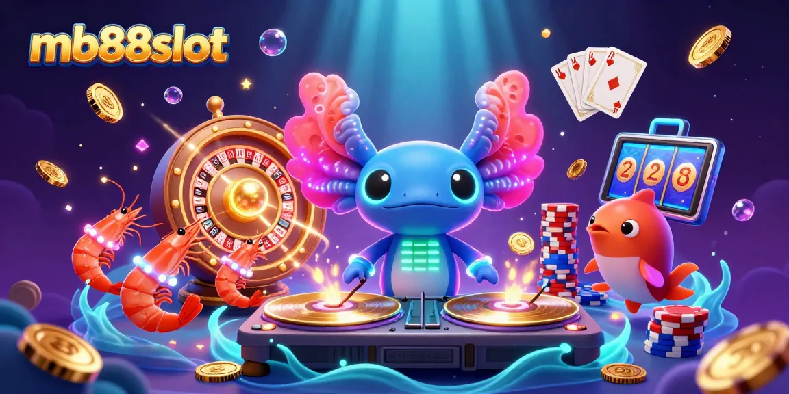 Experience thrilling games at mb88slot with a vibrant underwater casino featuring dynamic characters and elements.
