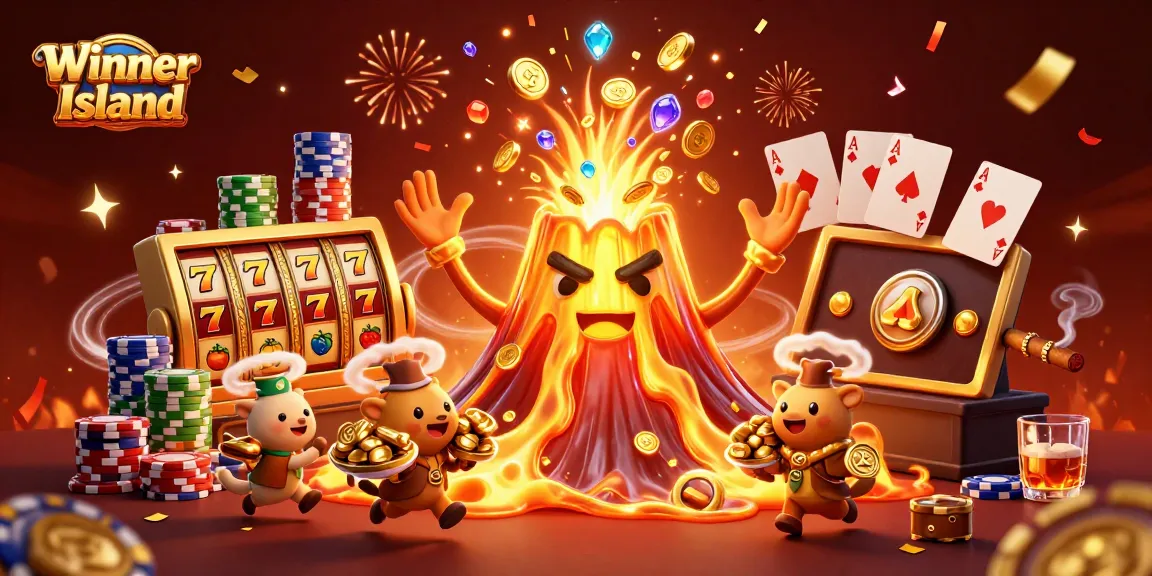 Enjoy thrilling gameplay at Winner Island Casino with captivating 3D scenes of victory and treasure.