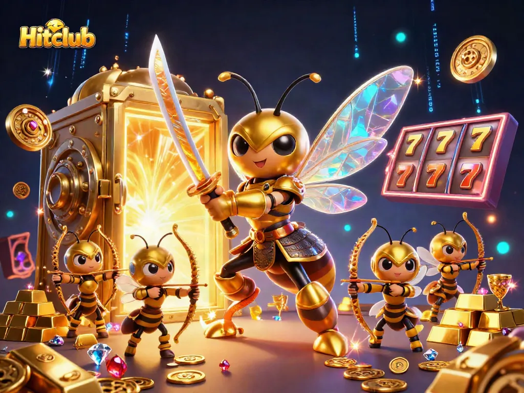 Win big with Hitclub in a colorful casino-themed adventure featuring gold treasures and exciting games.