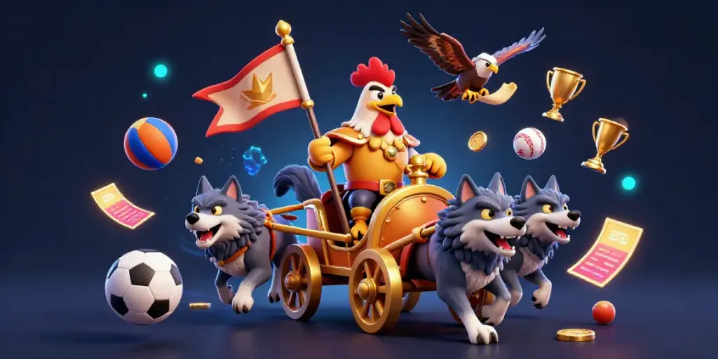 Experience the winning strategies with u88 in this vibrant 3D casino illustration packed with action.