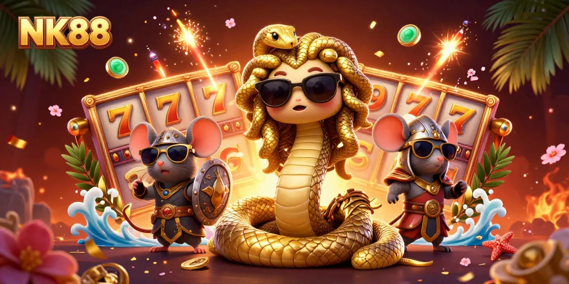 Experience thrilling wins at NK88 with lively 3D casino activities featuring vibrant characters and elements.