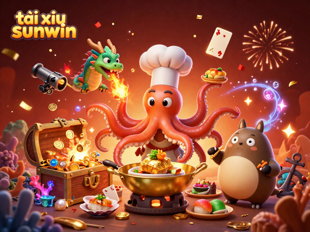 Experience thrilling moments with tài xỉu sunwin in a colorful casino adventure featuring vibrant characters and elements.