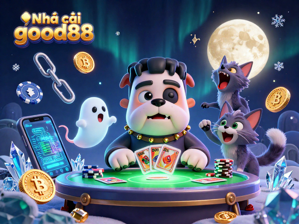 Engage with vibrant gaming visuals at Nhà cái good88 featuring cartoon characters in a high-stakes atmosphere.