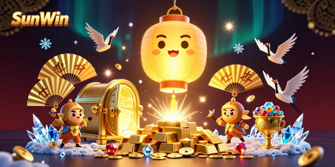 SunWin casino displays vibrant treasures and gold, showcasing dynamic gameplay and excitement.