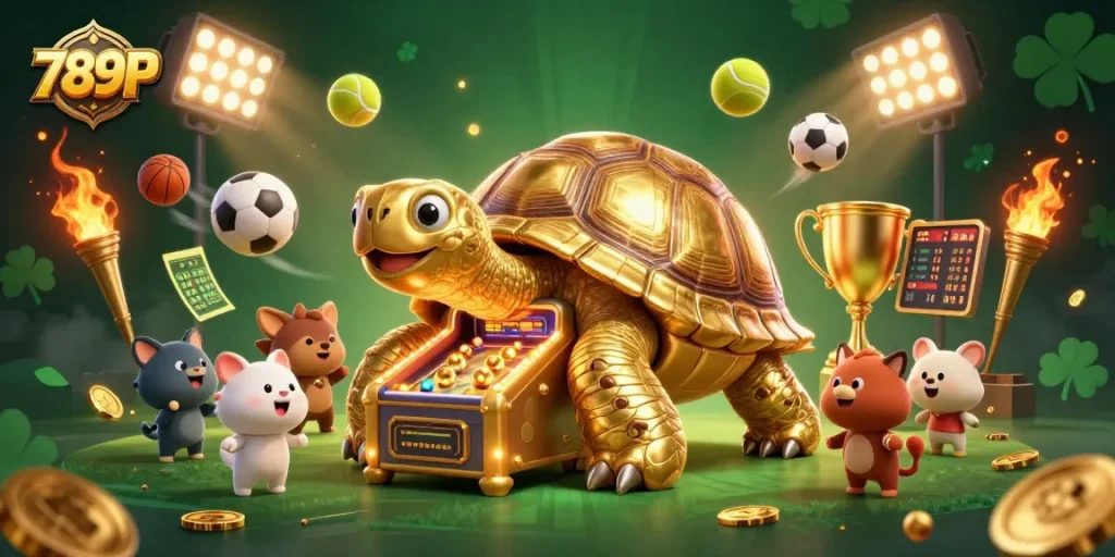 Experience thrilling gameplay at 789P with golden tortoise and dynamic sports elements